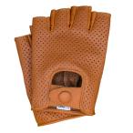 Riparo men's leather full mesh finger none half finger driving motorcycle lai DIN g glove ( cognac parallel imported goods 