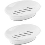 [ параллель импортные товары ]WYOK 2 Pack Soap Dish with Drain Soap Holder Easy Cleaning Soap