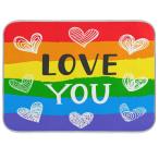 [ параллель импортные товары ]Love You Gay Pride Dish Drying Mat Kitchen Decor Dry Pad 16x18 i