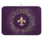 [ параллель импортные товары ]ZzWwR Mardi Gras Holiday Golden Fleur De Lis Purple Absorbent Di