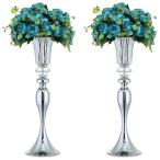 シルバーで魅せるおしゃれフラワースタンド2個セット
