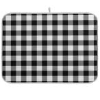 [ параллель импортные товары ]Qilmy Buffalo белый чёрный .. рисунок посуда сухой коврик . водный микроволокно накладка протектор кухня, счетчик верх коврик 