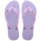 (ハワイアナス) Havaianas ビーチサンダル スリム グリッター フラリッシュ, パープル, 11 Havaianas W 並行輸入品