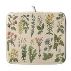 [ параллель импортные товары ]Flower Herbs Dish Drying Mat for Kitchen Counter Decor 16x18 Inc