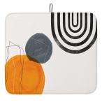 [ параллель импортные товары ]Kitchen Drying Mat for Counter Modern Mid Century Boho Absorbent