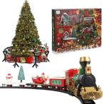 ショッピングsnowman 【並行輸入品】クリスマス トレインセット おもちゃ クリスマスツリー 鉄道列車セット 煙 ライト 音 サンタクロース 雪だるま Christma