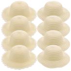 ショッピングキッズトイ 【並行輸入品】Gadpiparty キッズトイ キッズトイ 8ピース DIY 麦わら帽子セット 未塗装 白い麦わら帽子 キッズ ハンドメイド キ