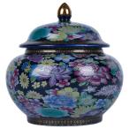【並行輸入品】Classic Enamel Ginger Jar Handcrafted Yuan and Ming Dynasty Insp