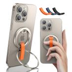 【並行輸入品】Goton [MagSafe対応] 携帯電話グリップリングホルダー スリリコーンストラップループ付き 磁気電話ホルダースタンド i