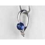 PTプラチナダイヤ/サファイアペンダントネックレス