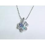 K18WGアイオライト/ブルートパーズ/ホワイトトパーズペンダントネックレス