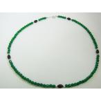 ブラックシリカネックレスグリーンメノウ