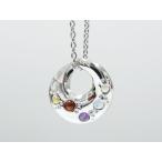 Yahoo! Yahoo!ショッピング(ヤフー ショッピング)六猫足彩（無病息災）ねこの肉球モチーフマルチカラーK10ホワイトゴールド ペンダント ネックレス ラウンドモチーフ 【送料無料】