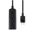 Yahoo! Yahoo!ショッピング(ヤフー ショッピング)ＥＬＰＡ　扉付タップラン　4個口　1m　ブラック　WBT-N4010B（BK）