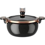 ショッピング圧力鍋 低 圧力鍋 5L 7L ガラス蓋付き セラミック製 鍋 微圧 鍋 ガス火/IH対応 3-6人 26cm/ 4-8人 28cm ほうろう 掃除が簡単 蒸す・炊く・煮る・茹でる キッチン用品