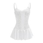 下着 レディース ベビードール ネグリジェ ルームウェア ドレス コスチューム レオタード ホワイト