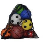 スポーツ用品収納バッグ メッシュ巾着型 大容量70*90cm ボール十数個入れ サッカーボール収納バッグ アウトドアメッシュバッグ 肩掛け 学校 (ブ