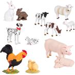 Terra 動物フィギュア 牛 ブタ ウサギ 鶏 羊 犬のおもちゃ 牧場で暮らす動物たち 全12体セット 3歳~ 正規品 AN6044BZ
