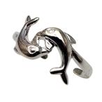  гавайская бижутерия кольцо булавка кольцо для ключей tu кольцо 2 Dolphin женский кольцо серебряный свободный размер бесплатная доставка!