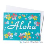  Гаваи сообщение карта поздравительная открытка Aloha Aquaaro - aqua конверт имеется 