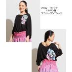 送料無料 ハワイアンTシャツ レディース フラダンス Tシャツ タタウティアレドルマンTOP トップス YCA-4108 フラTシャツ レディース ２wayTシャツ ゆったり