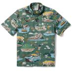 アロハシャツ 半袖 レインスプーナー BEAGLE SCOUTS 50TH ANNIVERSARY ビーグル スカウト スヌーピー OLIVE オリーブ