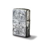 ZIPPO ジッポ ハワイアンジュエリー メンズ ジッポー ライター 全面彫り 手彫り シルバー925 sv925 男性 azf1253