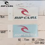 リップカール ステッカー W150mm H75mm メンズロゴ ブラック ホワイト 白 黒 バレンタイン RIPCURL C01-002