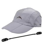 KAKELO(カケロ) メッシュ キャップ 帽子 メンズ 折り畳み ゴルフ 撥水 軽量 UV対策 日よけ (ライトグレー)