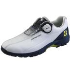 ブリヂストン ゴルフシューズ ゼロスパイクバイターライト2 SHG150 メンズ ゴルフ ダイヤル式スパイクレスシューズ 3E : ホワイト×ネイビー BRIDGESTONE