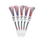トルネードティー RED/WHITE/BLUE 5本入 トリコカラー 3.25インチ トルネードティ- ゴルフ ティ