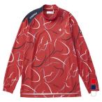 ルコックゴルフ ゴルフウェア 長袖 シャツ 秋 冬 ストレッチフォーサー 総柄プリントモックネックシャツ QGMWJB02 メンズ le coq GOLF