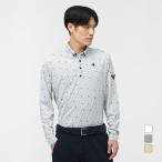 ルコックスポルティフ ゴルフ ゴルフウェア 長袖シャツ 秋 冬 トライアングルプリント長袖シャツ LG5FLS01M メンズ le coq sportif GOLF