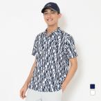 キャロウェイ ゴルフウェア 半袖シャツ 春 夏 ミニカノコロゴ総柄半袖シャツ C26134110 メンズ Callaway