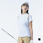 ティゴラ レディース ゴルフウェア 半袖シャツ 春 夏 遮熱UVカット鹿の子切替半袖モックシャツ TR-1H2115H TIGORA