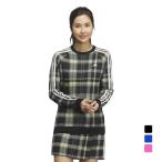  Adidas женский Golf одежда свитер с длинным рукавом осень-зима tartan проверка вырез лодочкой свитер HY0903 adidas
