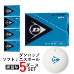 ダンロップ ソフトテニスボール 練習球 5ダース 60球入り 12球×5箱 まとめ買い DSTBPRA2DO 軟式テニス バルブ式ボール DUNLOP