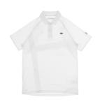 ラコステ メンズ テニス 半袖ポロシャツ 『ジョコビッチ』コートラインシームレスポロシャツ DH8959-99 : ホワイト LACOSTE