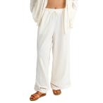  Billabong женский морской Rush Guard UTILITY SHIRRING CREPE WIDE PANTS BG013864 BILLABONG