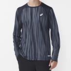 アシックス メンズ 陸上/ランニング 長袖Tシャツ ROAD ALL OVER PRINT LS TOP 2011D099 _ ネイビー asics