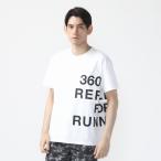 ティゴラ メンズ 陸上/ランニング 360°リフレクター機能 半袖Tシャツ ロゴグラフィック ストレッチ UVカット TR-3R1244TS : ホワイト TIGORA