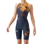 アリーナ（ARENA）（レディース）競泳水着 レディース 水泳 レーシングワンピーススパッツ WA承認モデル 紺×ゴールド M-3Lサイズ AS6FRC84L NVGD
