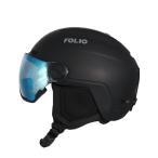 ショッピングアジアン フォリオ FOLIO スキー/スノーボード ヘルメット FO YL195V_バイザー付_マグネットバックル (5642050005) スキー/スノーボード ヘルメット FOLIO