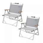 コールマン コンパクトフォールディングチェア グレー 2脚セット 2000033561 キャンプ チェア Coleman