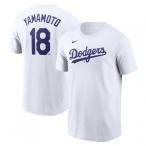 ナイキ メンズ 野球 ウェア MLB 山本由伸 ネームアンドナンバー TEE Tシャツ 10ALD901H ロサンゼルス・ドジャース _ ホワイト NIKE