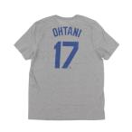 ナイキ メンズ 野球 ウェア MLB 大谷翔平 ネームアンドナンバー TEE Tシャツ 06GLD901F ロサンゼルス・ドジャース _ グレー NIKE