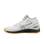 ミズノ CYCLONE SPEED 4 MID サイクロンスピード 4 MID V1GA238554 メンズ レディス バレーボール シューズ 2E _ ホワイト×ブラック MIZUNO