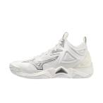 ミズノ WAVE MOMENTUM 3 MID ウエーブモーメンタム 3 MID V1GA231751 メンズ レディス バレーボール シューズ 2.5E : ホワイト MIZUNO