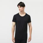 tigolaiHEAT I нагрев melino шерсть .. повышение температуры мужской короткий рукав внутренний рубашка шерсть внутренний вырез лодочкой короткий рукав внутренний TR-9CA1705TS : черный TIGORA