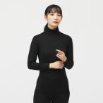 ティゴラ iHEAT アイヒート 吸湿発熱 レディース 長袖 インナーシャツ +5℃インナー レディース タートルネック TR-9CA2625TLBK 8700：ブラック TIGORA
